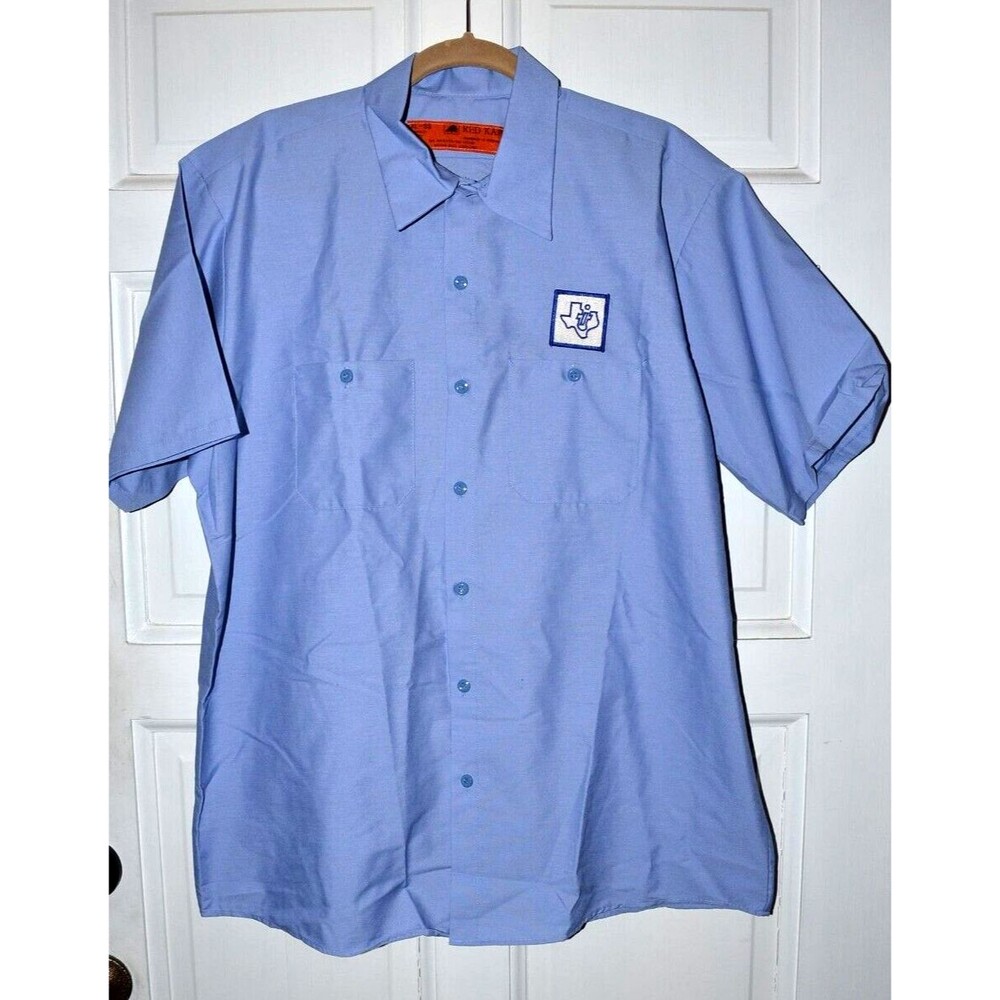 Vtg Short Sleeve Delivery Work Shirt‎ Red Kap Men's XL Service Station etc..